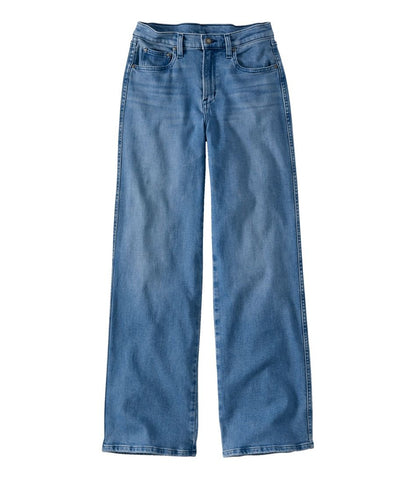 Women's L.L.Bean Everyday Stretch Jeans, High-Rise Relaxed Wide-Leg L.L.Bean Premium