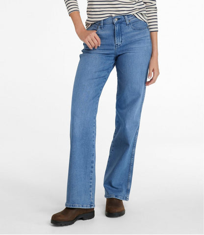 Women's L.L.Bean Everyday Stretch Jeans, High-Rise Relaxed Wide-Leg L.L.Bean Premium