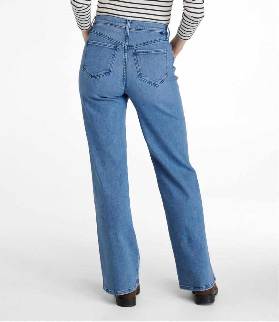 Women's L.L.Bean Everyday Stretch Jeans, High-Rise Relaxed Wide-Leg L.L.Bean Premium