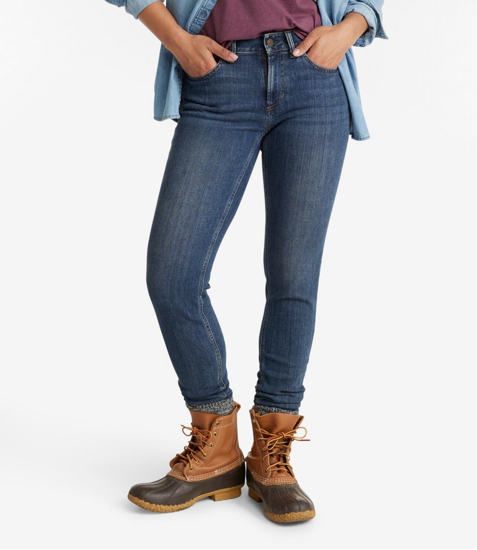 Women's BeanFlex® Jeans, Mid-Rise Skinny-Leg L.L.Bean Trending