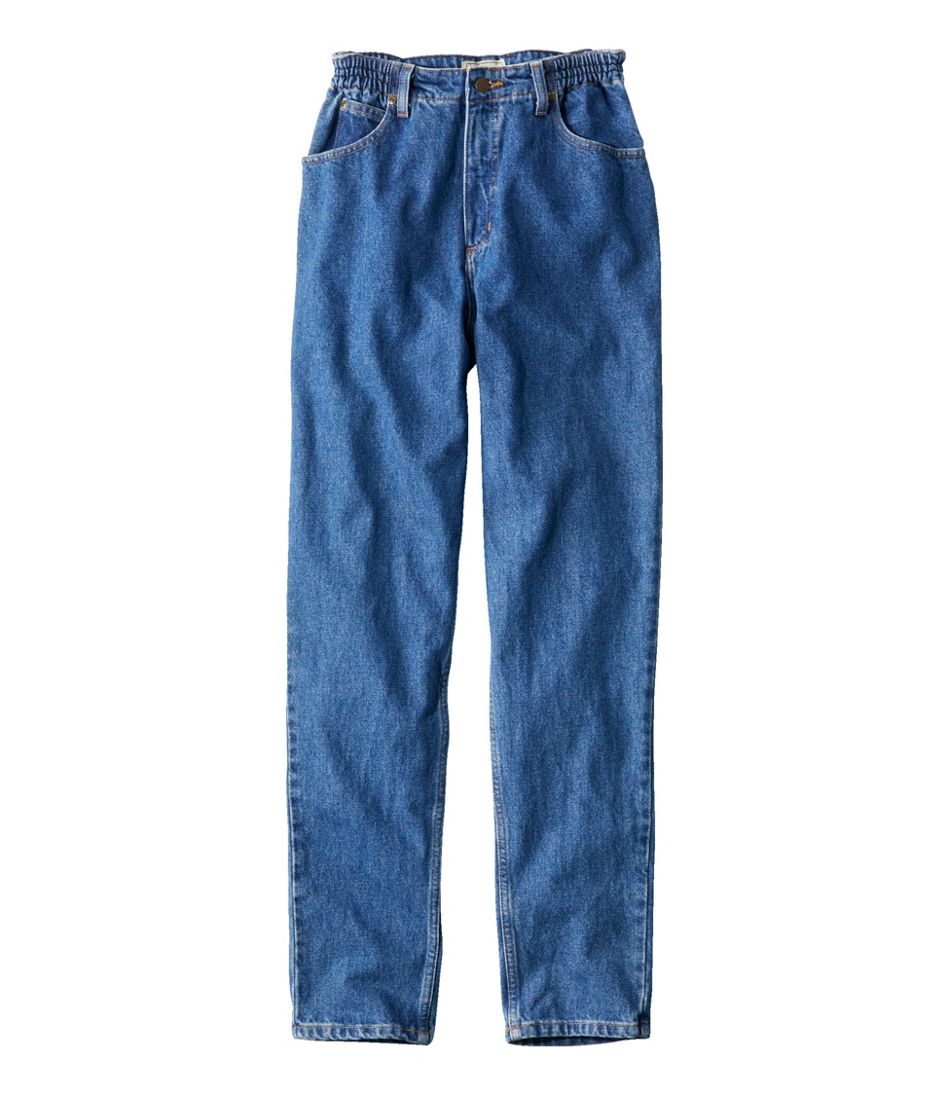 Women's Double L® Jeans, Ultra High-Rise Comfort Waist Tapered Leg L.L.Bean Recommended
