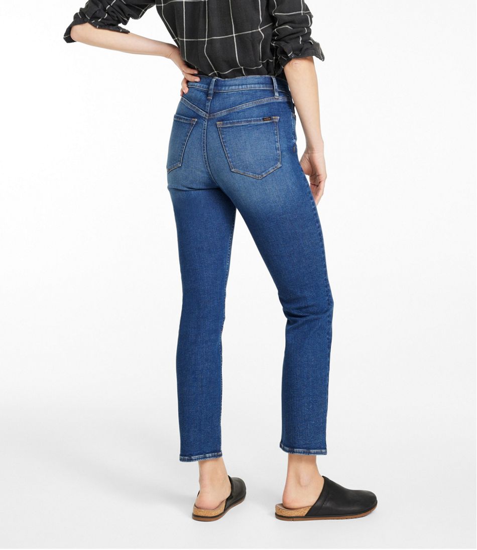 Women's Signature Super Stretch Jeans, High-Rise Skinny-Leg Ankle L.L.Bean Premium