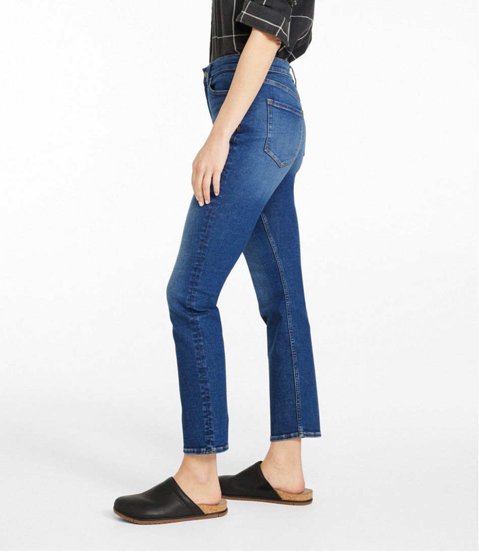 Women's Signature Super Stretch Jeans, High-Rise Skinny-Leg Ankle L.L.Bean Premium