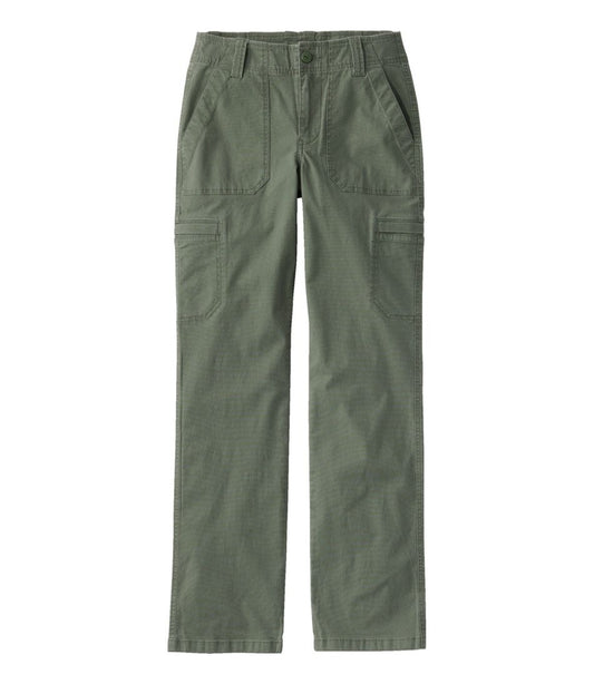 Women's 207 Vintage Cotton Canvas Pants, Mid-Rise Straight-Leg Cargo L.L.Bean Premium