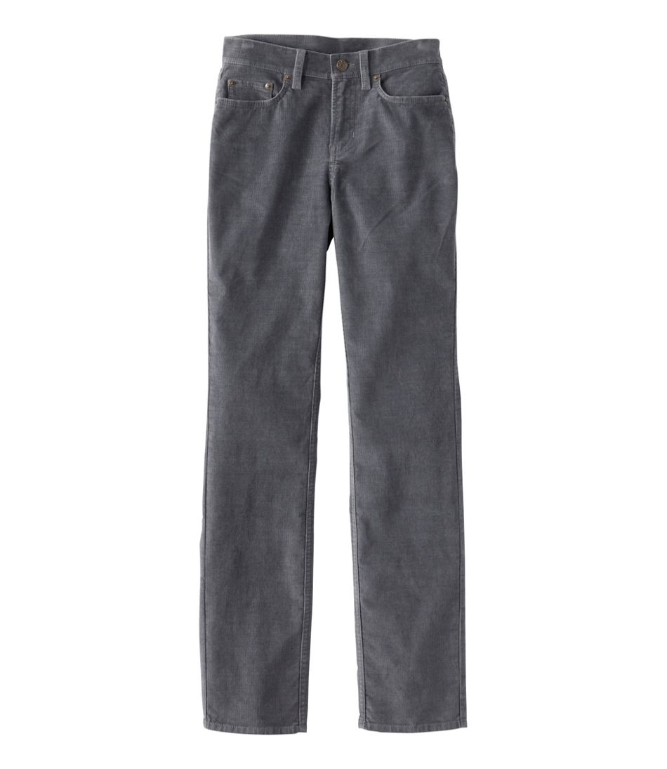Women's BeanFlex Five-Pocket Corduroy Pants, Mid-Rise Straight-Leg L.L.Bean Featured