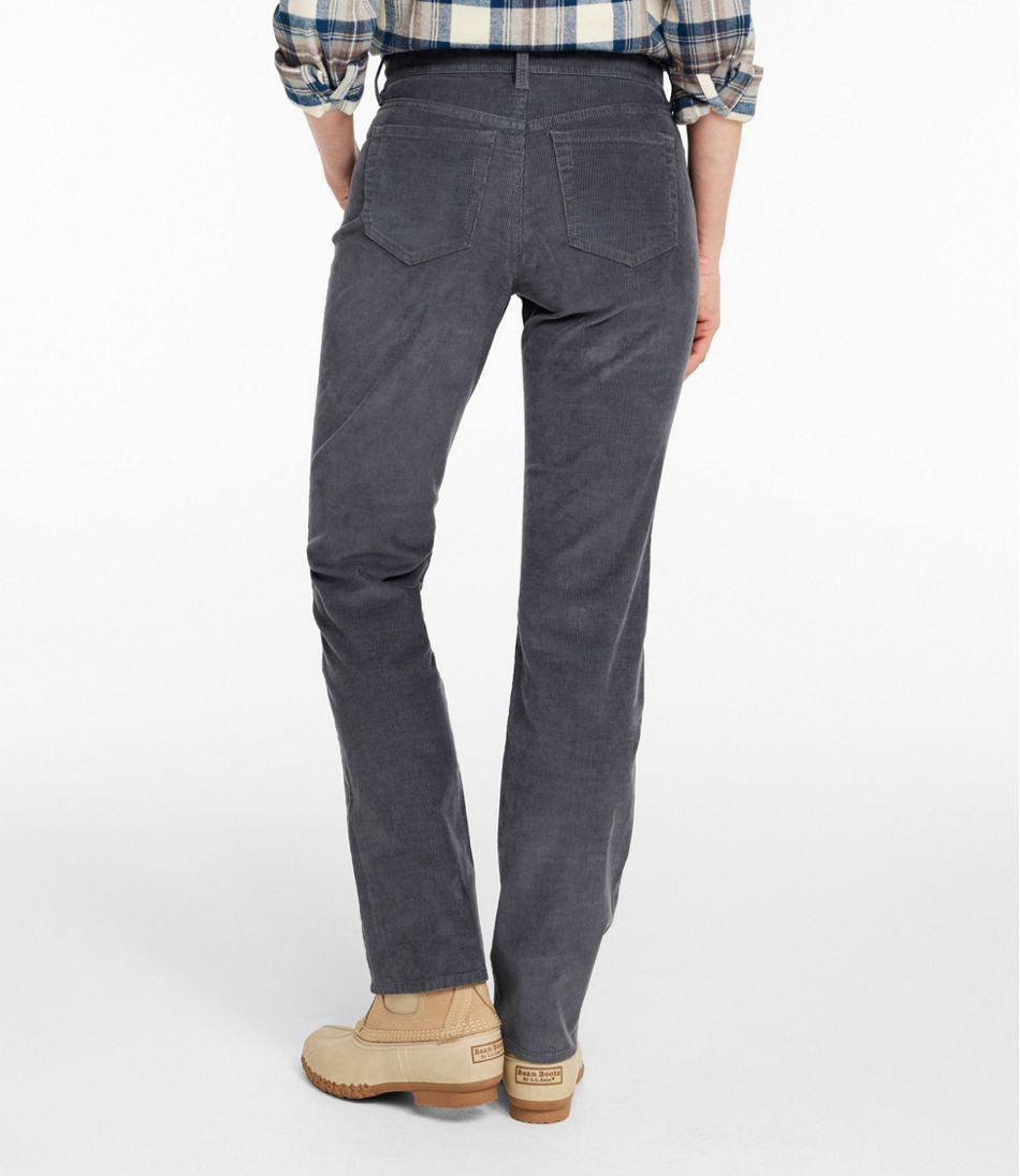Women's BeanFlex Five-Pocket Corduroy Pants, Mid-Rise Straight-Leg L.L.Bean Featured