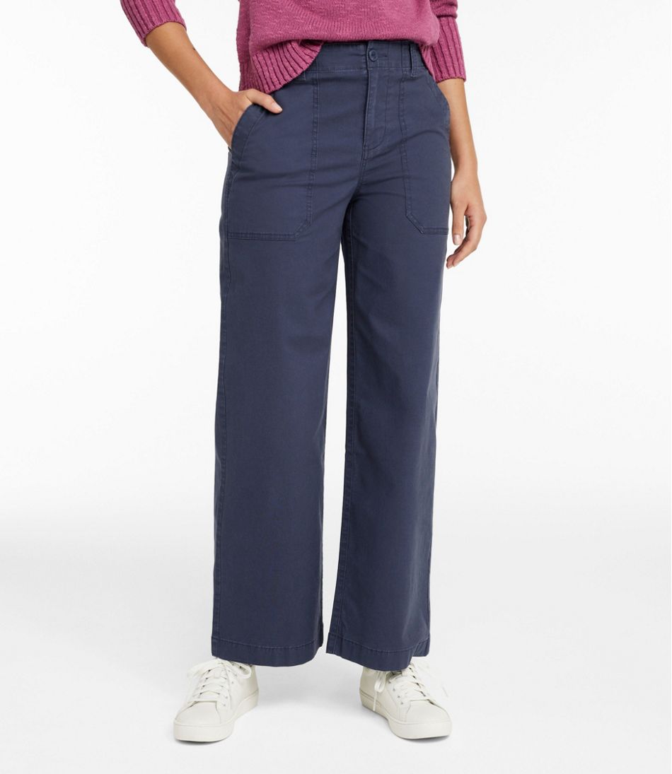 Women's 207 Vintage Cotton Canvas Pants, High-Rise Wide-Leg L.L.Bean Best Seller