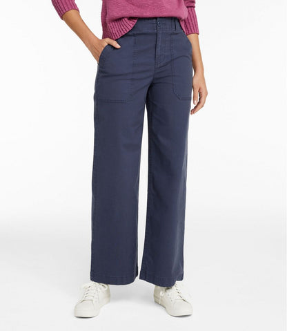 Women's 207 Vintage Cotton Canvas Pants, High-Rise Wide-Leg L.L.Bean Best Seller