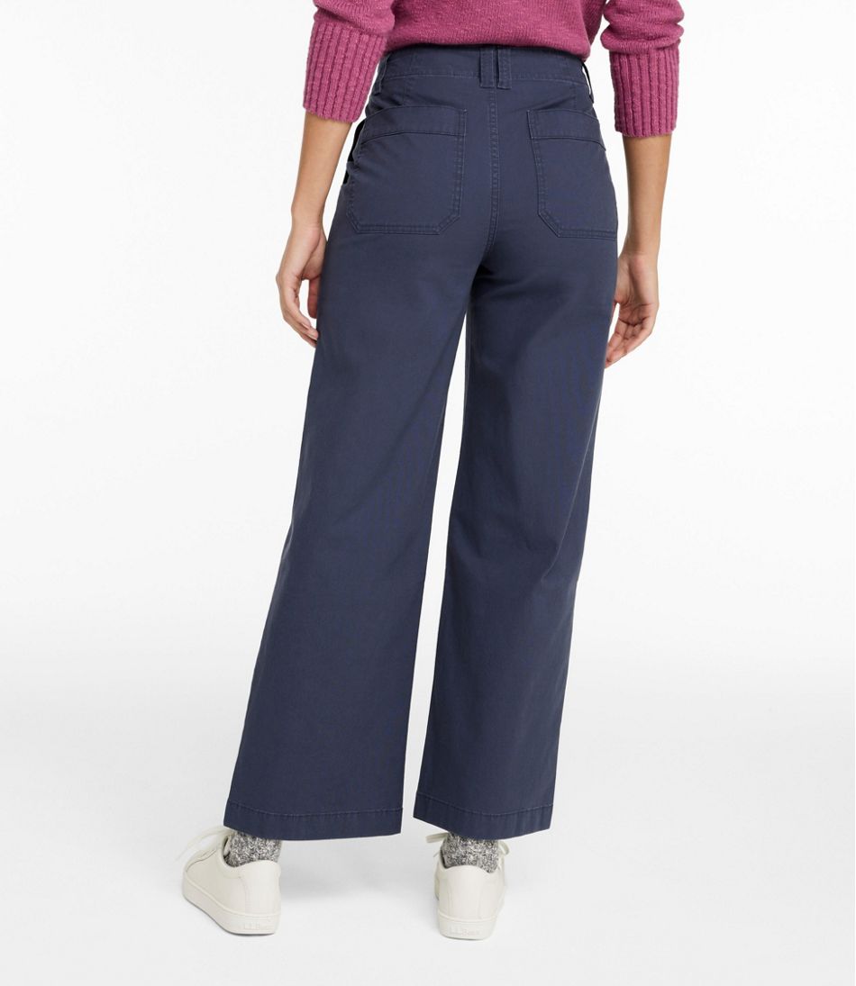 Women's 207 Vintage Cotton Canvas Pants, High-Rise Wide-Leg L.L.Bean Best Seller