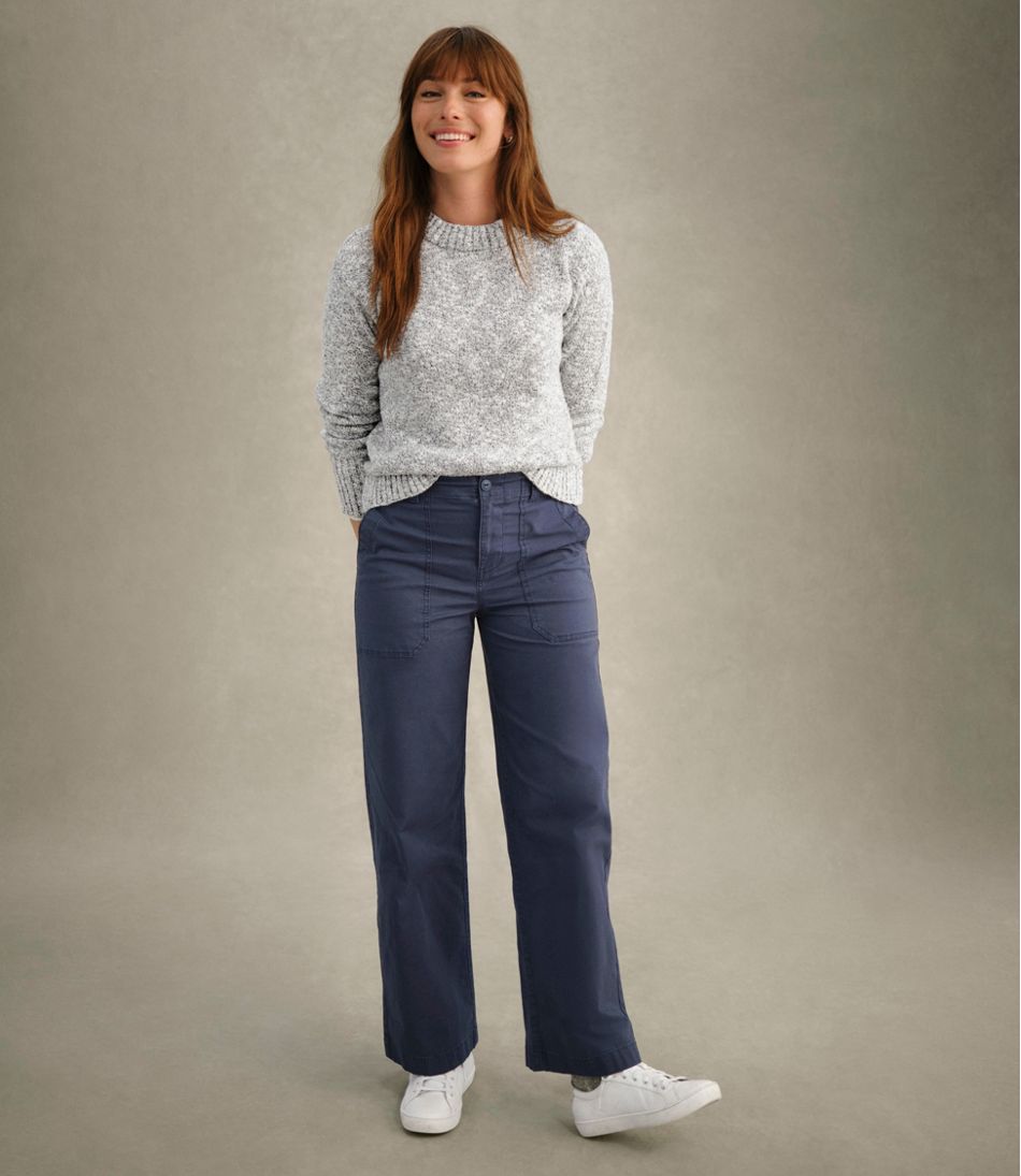 Women's 207 Vintage Cotton Canvas Pants, High-Rise Wide-Leg L.L.Bean Best Seller