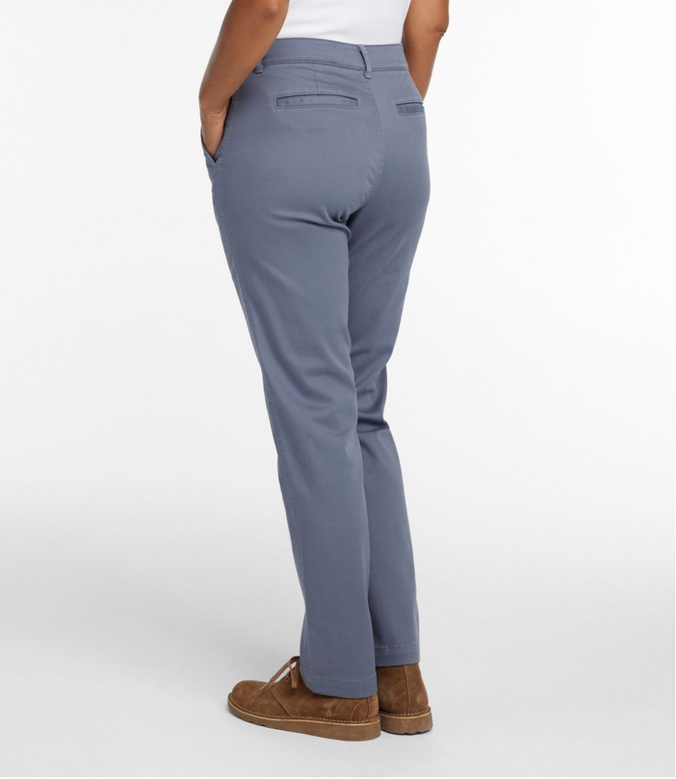 Women's Comfort Stretch Pants, Mid-Rise Straight-Leg Chino L.L.Bean Classic