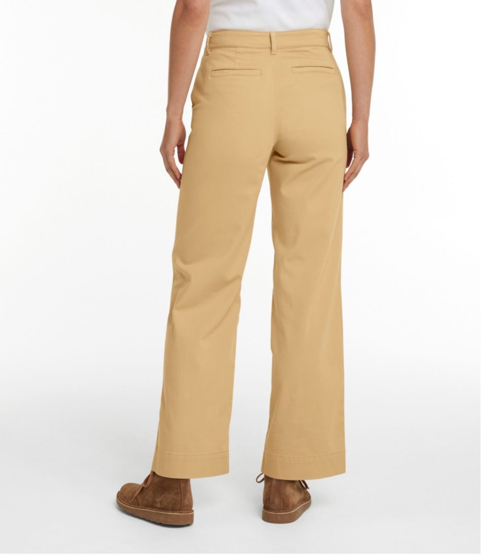 Women's Comfort Stretch Pants, Mid-Rise Wide-Leg Chino L.L.Bean Value