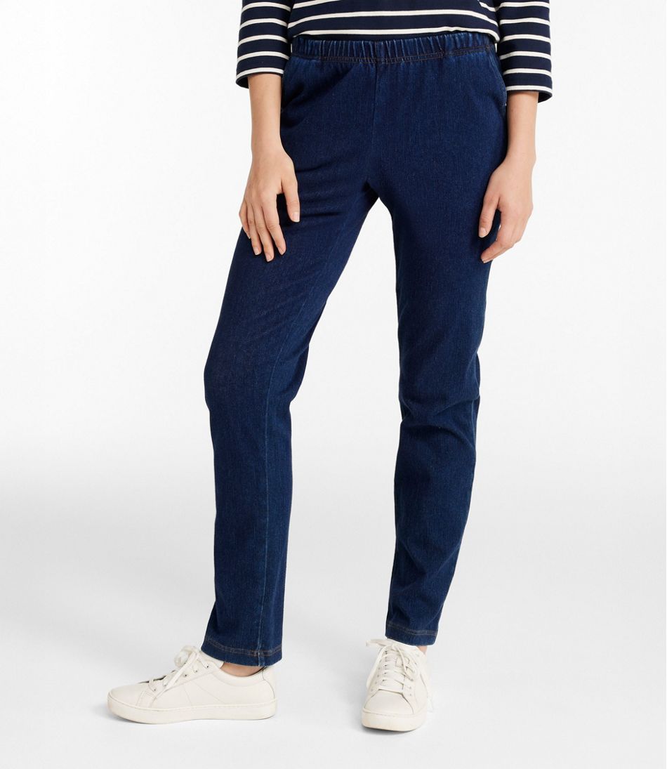 Women's Perfect Fit Pants, Denim Original Tapered Leg L.L.Bean Premium