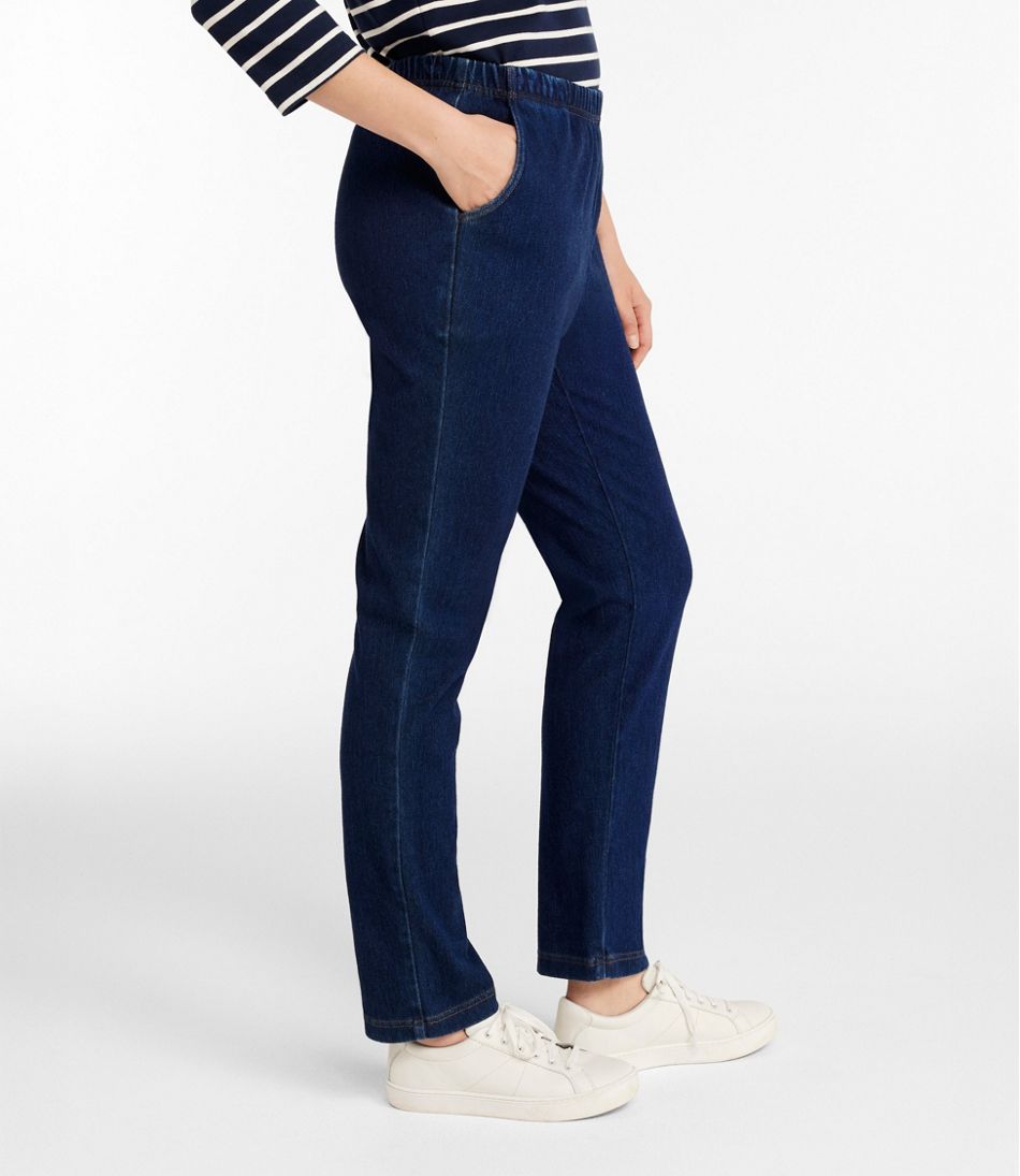 Women's Perfect Fit Pants, Denim Original Tapered Leg L.L.Bean Premium