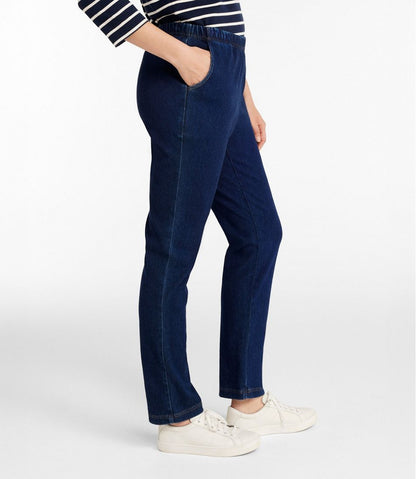 Women's Perfect Fit Pants, Denim Original Tapered Leg L.L.Bean Premium