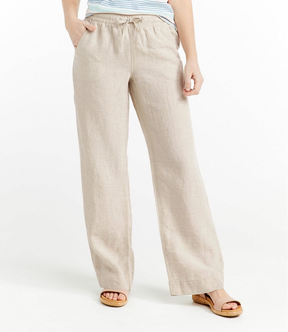 Women's Premium Washable Linen Pull-On Pants L.L.Bean Featured
