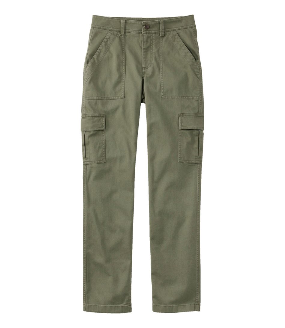 Women's Comfort Stretch Pants, Mid-Rise Straight-Leg Cargo L.L.Bean Recommended