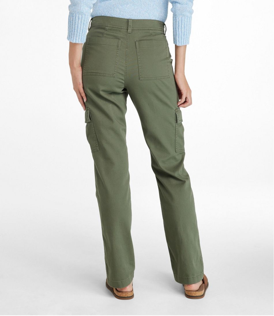 Women's Comfort Stretch Pants, Mid-Rise Straight-Leg Cargo L.L.Bean Recommended