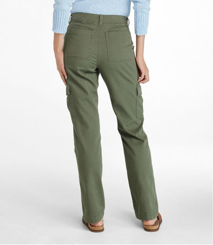 Women's Comfort Stretch Pants, Mid-Rise Straight-Leg Cargo L.L.Bean Recommended