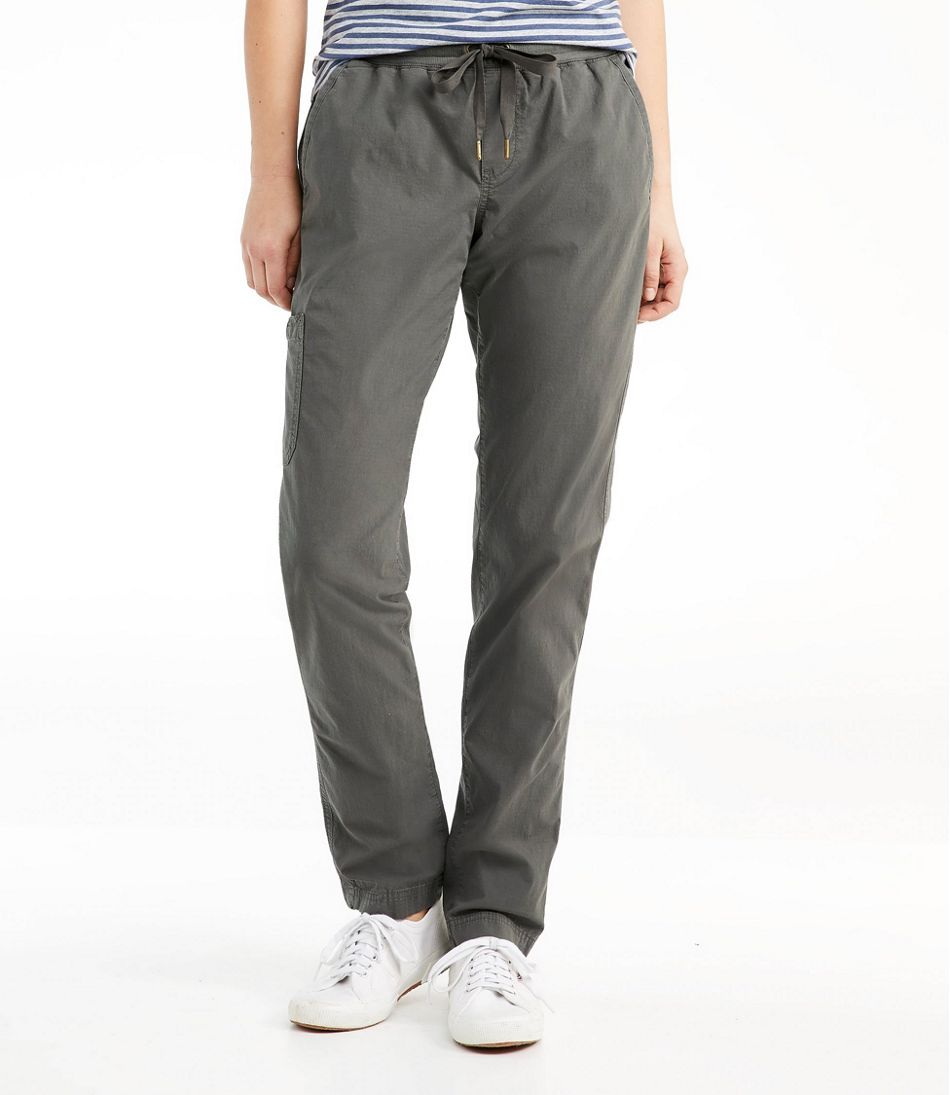 Women's Stretch Ripstop Pull-On Pants, Slim-Leg L.L.Bean Premium