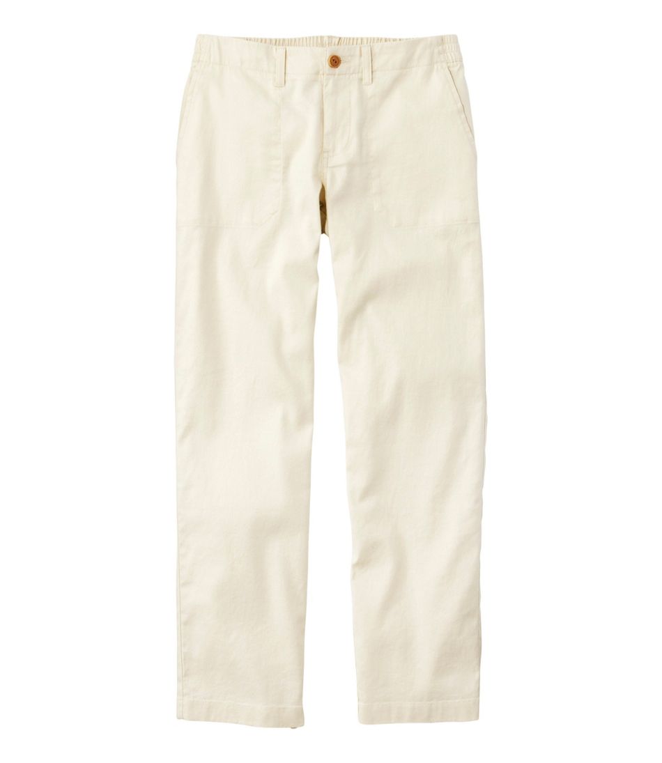 Women's Comfort Stretch Cotton/Linen Pants, High-Rise Ankle L.L.Bean Featured