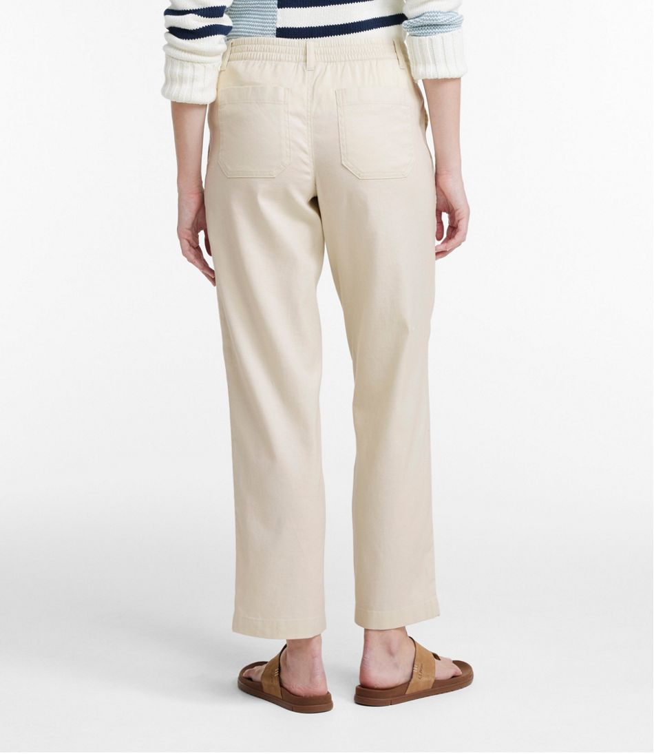 Women's Comfort Stretch Cotton/Linen Pants, High-Rise Ankle L.L.Bean Featured