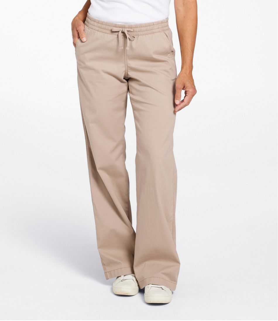 Lakewashed Pull-on Chinos, Mid-Rise Wide-Leg L.L.Bean Popular
