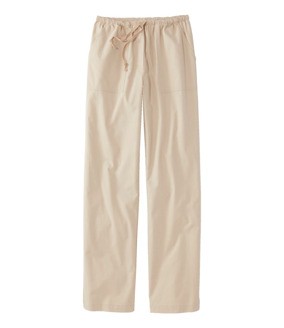 Women's Sunwashed Canvas Pants, High-Rise Straight-Leg L.L.Bean Top Pick