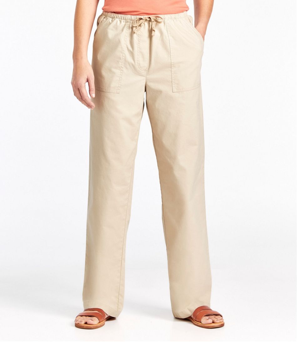 Women's Sunwashed Canvas Pants, High-Rise Straight-Leg L.L.Bean Top Pick