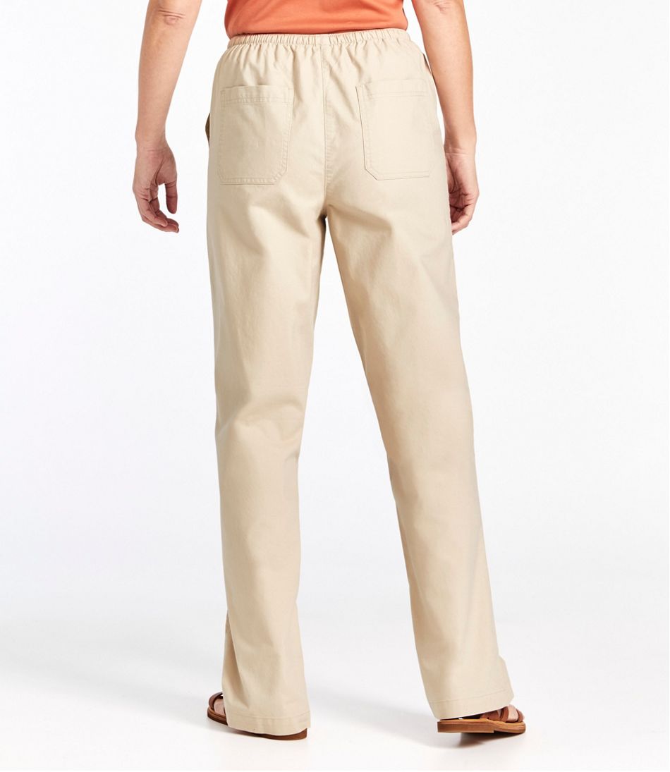 Women's Sunwashed Canvas Pants, High-Rise Straight-Leg L.L.Bean Top Pick
