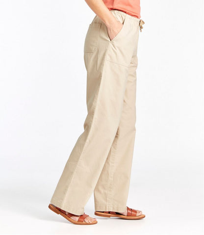 Women's Sunwashed Canvas Pants, High-Rise Straight-Leg L.L.Bean Top Pick
