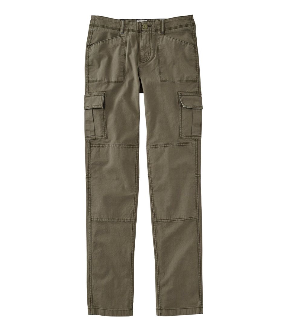 Women's Stretch Canvas Cargo Pants, Mid-Rise Straight-Leg L.L.Bean Essential