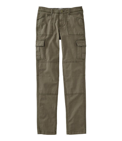 Women's Stretch Canvas Cargo Pants, Mid-Rise Straight-Leg L.L.Bean Essential