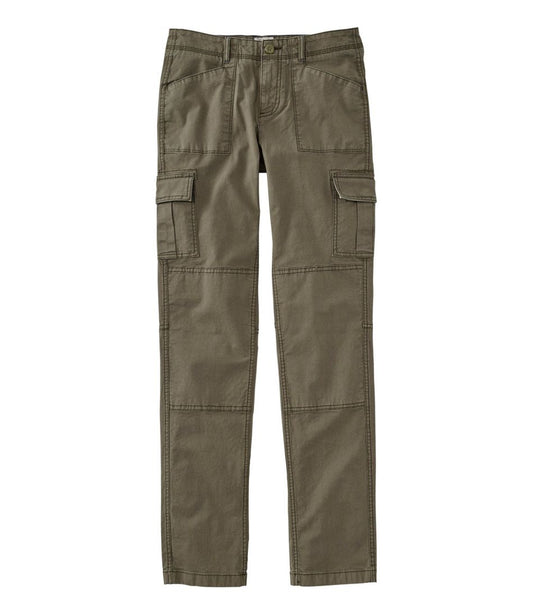 Women's Stretch Canvas Cargo Pants, Mid-Rise Straight-Leg L.L.Bean Essential