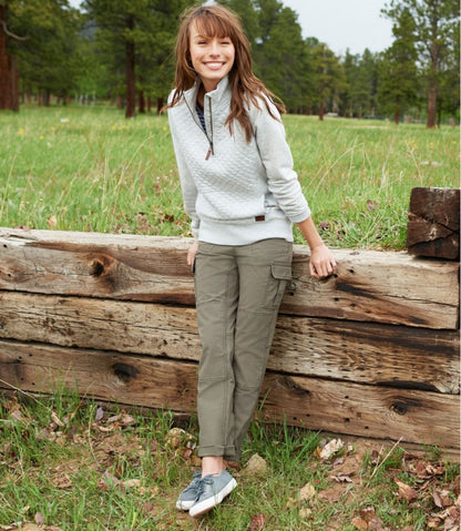Women's Stretch Canvas Cargo Pants, Mid-Rise Straight-Leg L.L.Bean Essential