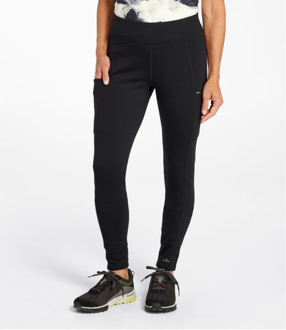 Women's PrimaLoft ThermaStretch Fleece Pocket Tights, Mid-Rise L.L.Bean Value