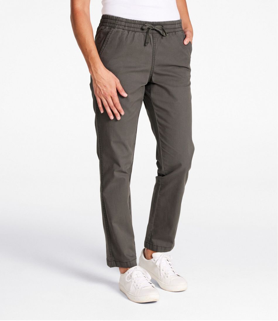 Women's Lakewashed Chino Pants, Mid-Rise Pull-On Ankle L.L.Bean Featured