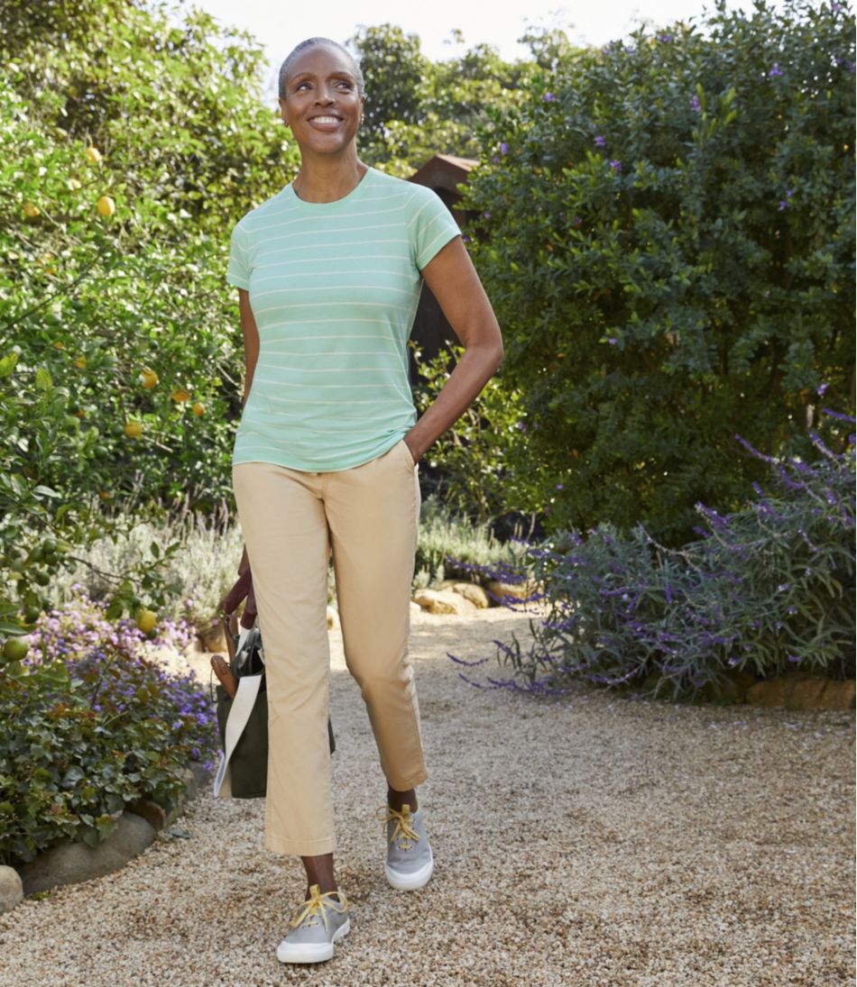 Women's Lakewashed Chino Pants, Mid-Rise Pull-On Ankle L.L.Bean Featured