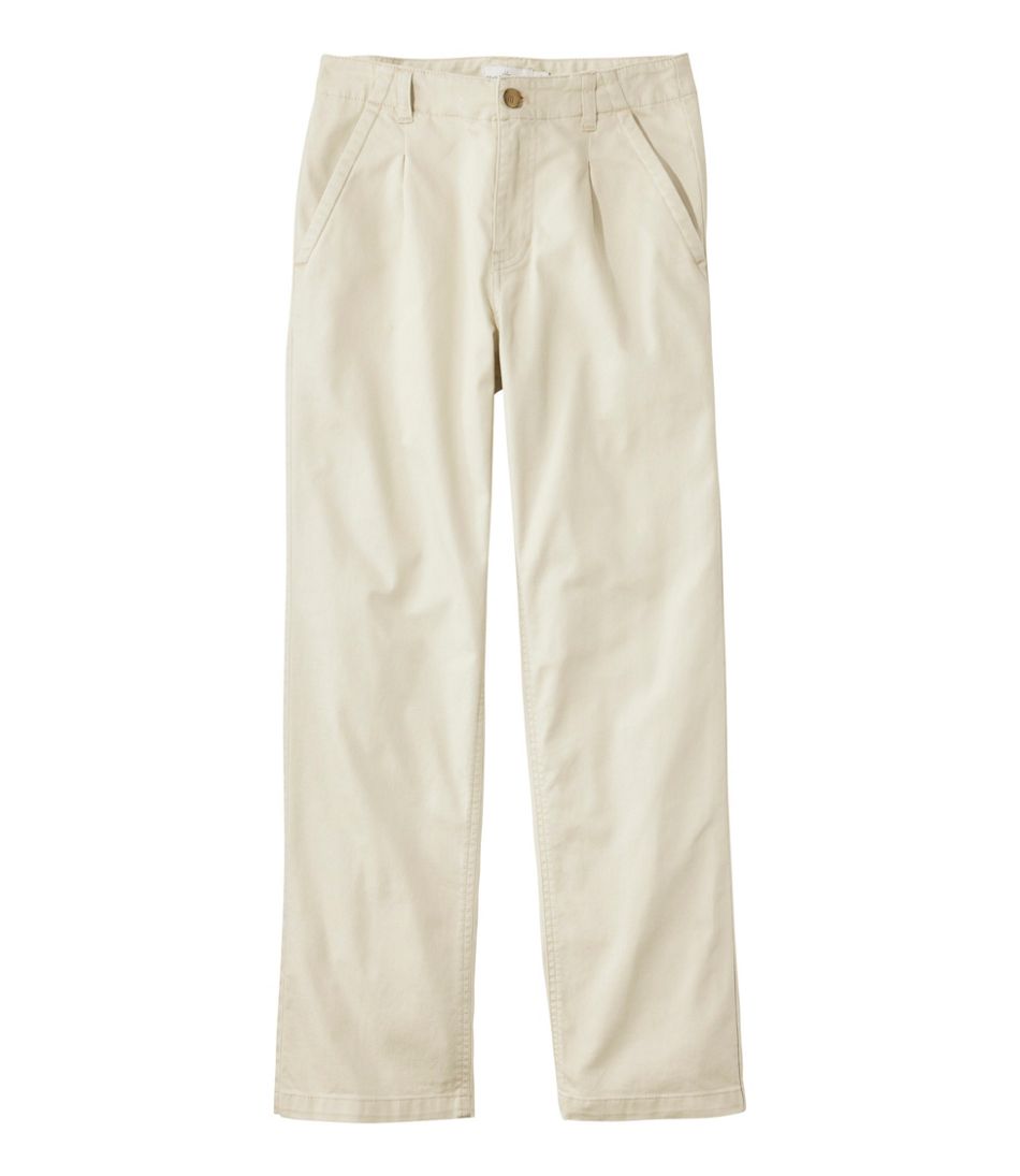 Women's Signature Easy-Cotton Pleated Chinos, Ankle L.L.Bean Essential