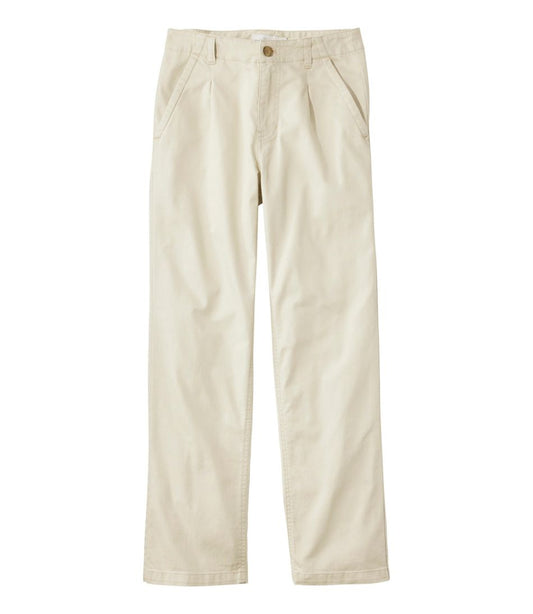 Women's Signature Easy-Cotton Pleated Chinos, Ankle L.L.Bean Essential