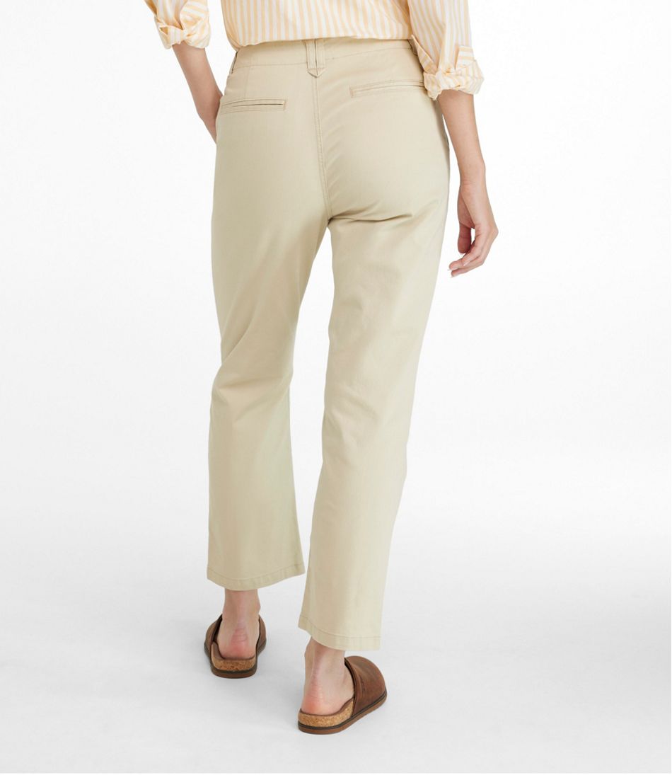 Women's Signature Easy-Cotton Pleated Chinos, Ankle L.L.Bean Essential