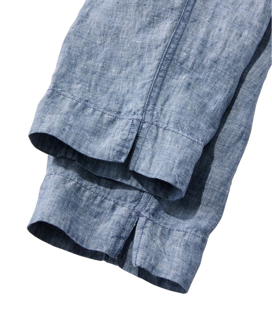 Women's Premium Linen Pull-On Ankle Pants, Mid-Rise Tapered-Leg L.L.Bean Recommended
