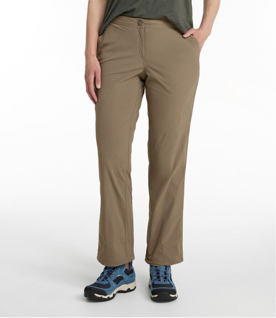 Women's Water-Repellent Comfort Trail Pants, Mid-Rise Straight-Leg L.L.Bean Essential