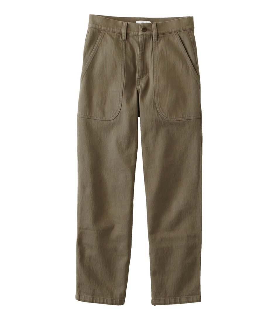 Women's Signature Washed Cotton Barrel Pants, High-Rise Tapered Leg L.L.Bean Everyday