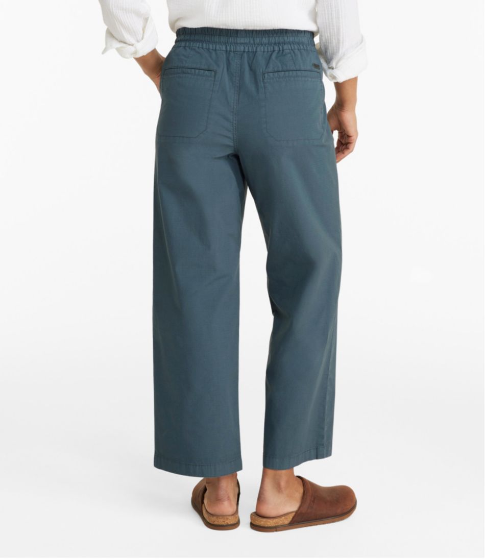 Women's Stretch Ripstop Pull-On Pants, Wide-Leg Ankle L.L.Bean Trending