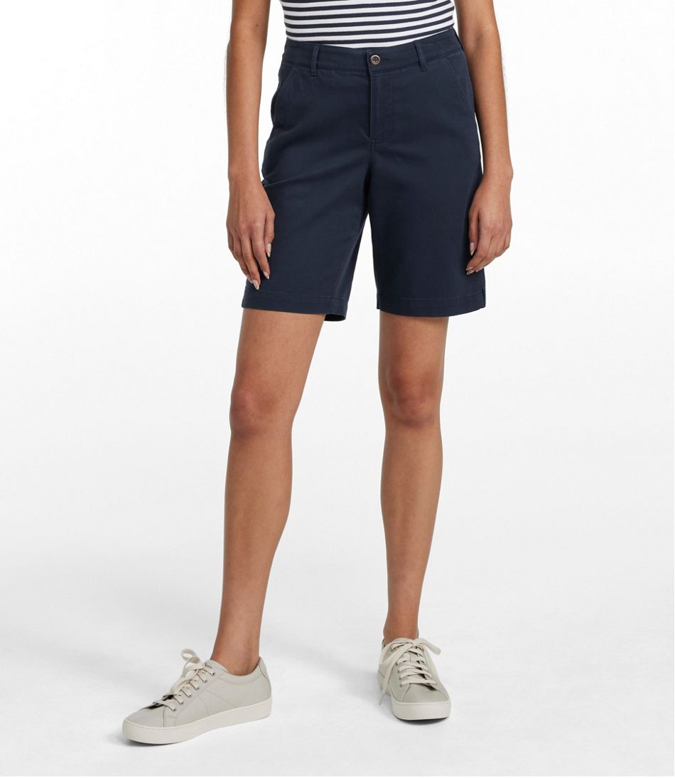 Women's Comfort Stretch Shorts, Chino Bermudas 9" L.L.Bean New