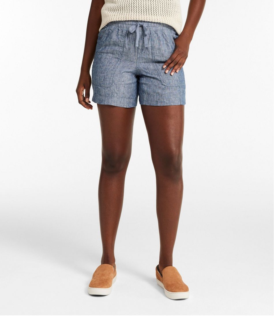 Women's Premium Washable Linen Shorts, Mid-Rise 6" L.L.Bean Popular