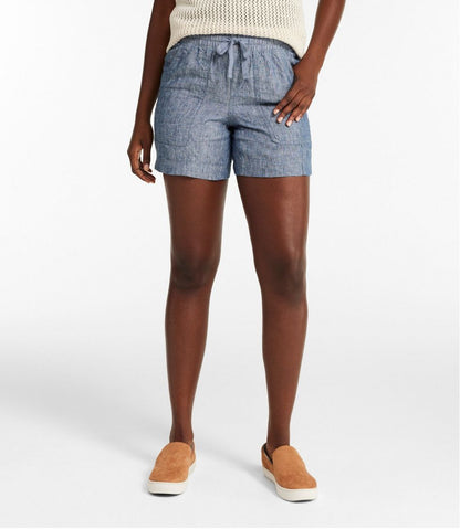 Women's Premium Washable Linen Shorts, Mid-Rise 6" L.L.Bean Popular