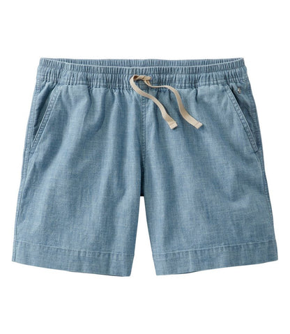 Women's Lakewashed Dock Shorts, Mid-Rise Chambray L.L.Bean Classic