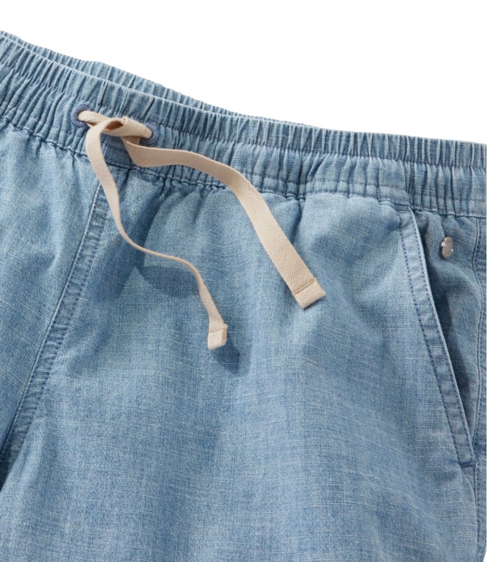Women's Lakewashed Dock Shorts, Mid-Rise Chambray L.L.Bean Classic